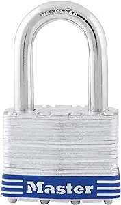 Master Lock 5DLF Outdoor Padlock with Key, 1 Pack, Silver