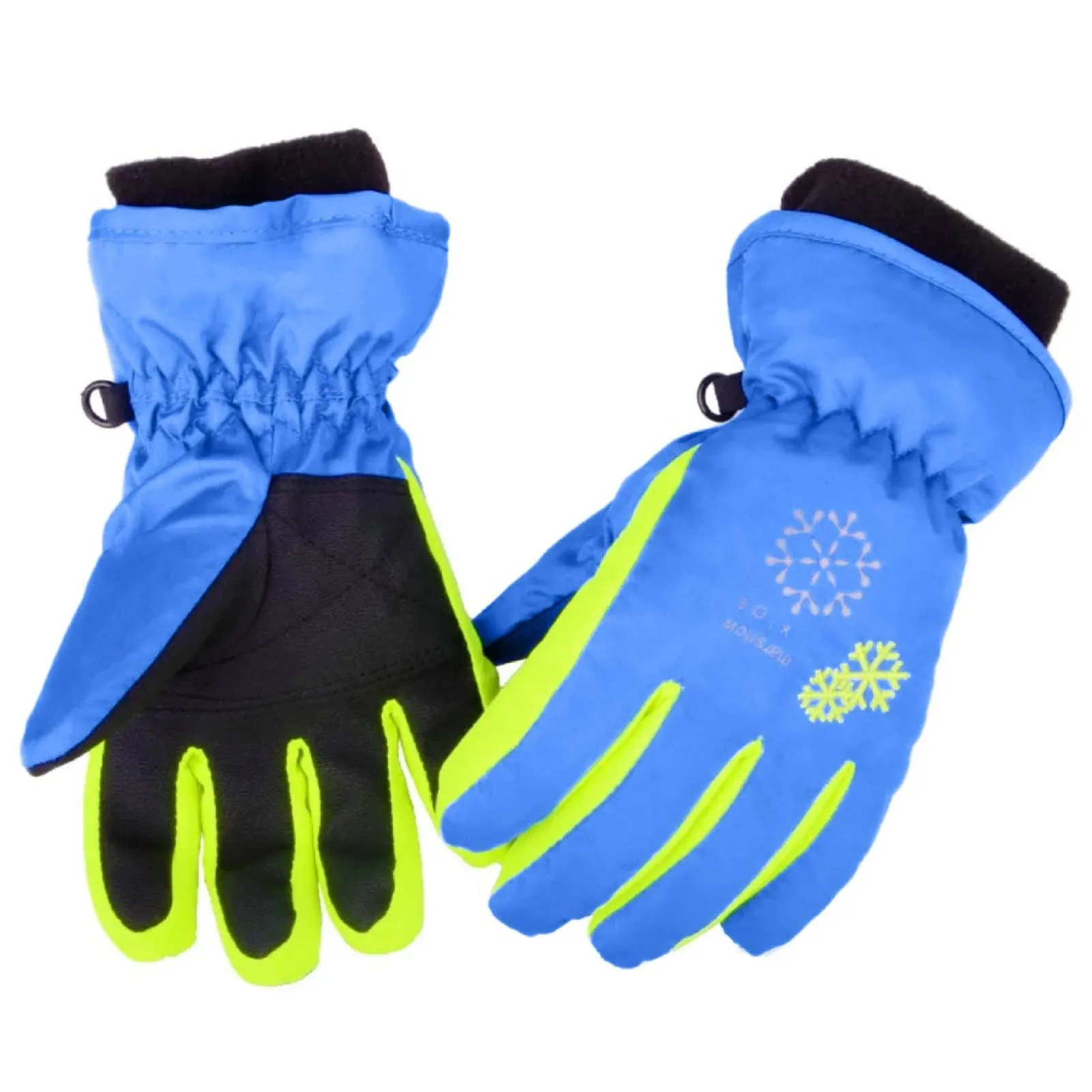  Kids Children Snow Gloves Winter Windproof Ski Gloves 3-5 Years Old A - Blue