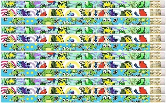 Express Pencils D1350 Frog Frenzy - 36 Qty Package - Cute Frogs Pencils