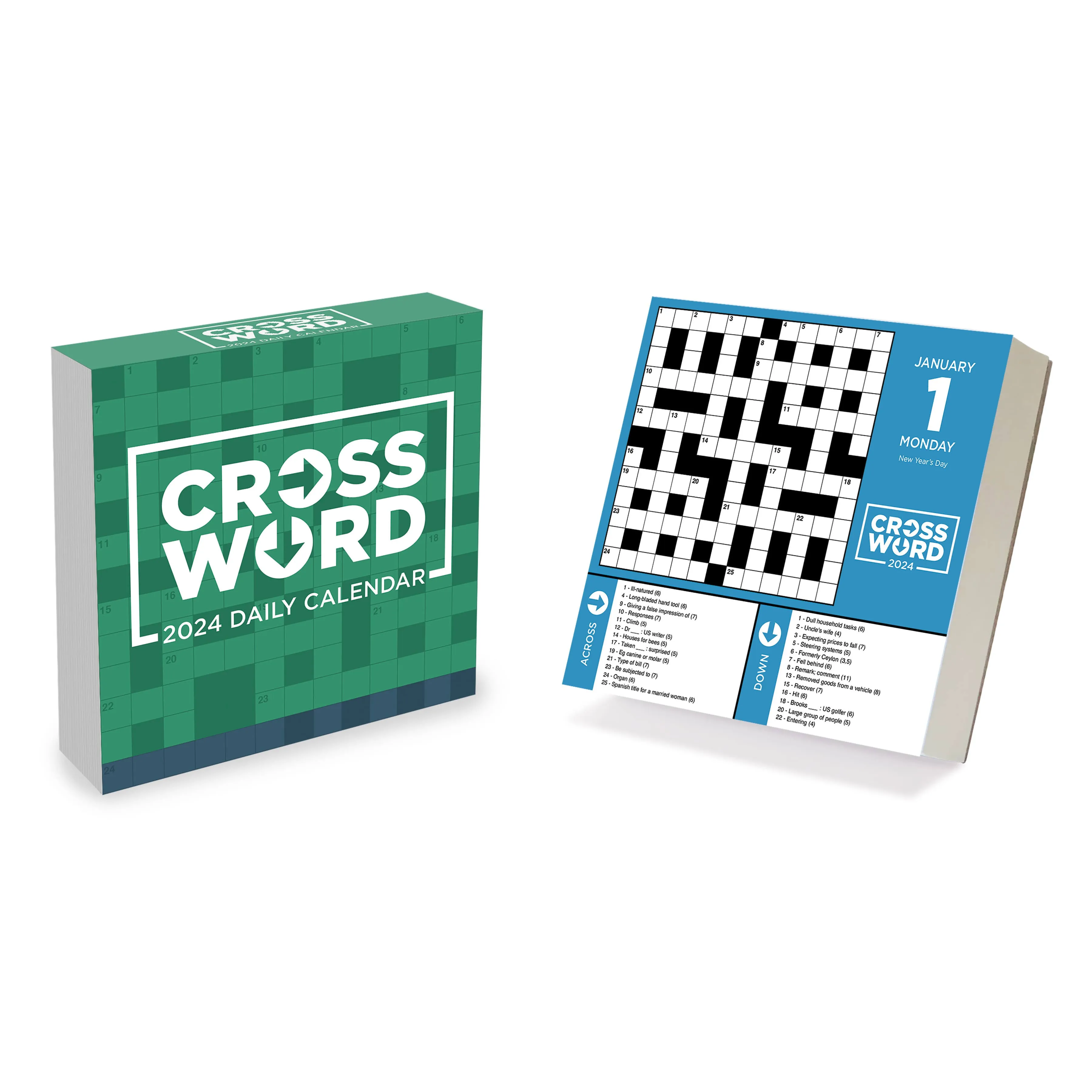 FINAL SALE 2024 Crossword Puzzles Daily Desktop Calendar