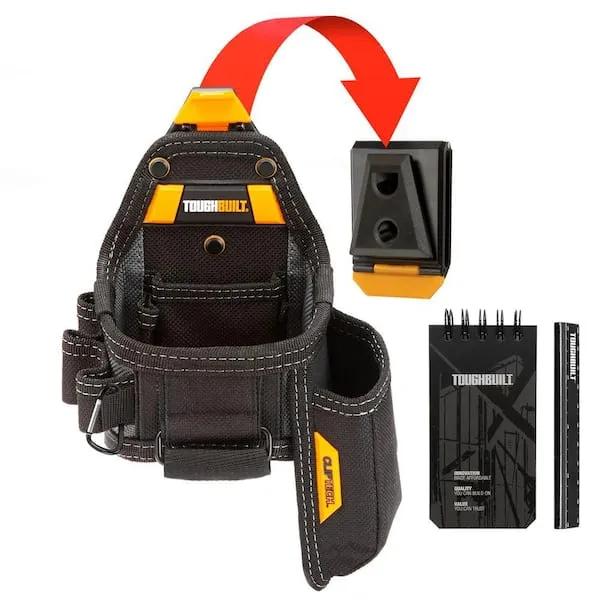 ToughBuilt TOU-CT-25X Tape Measure/Utility Knife Pouch + Notebook & Pencil, TB-CT-25X