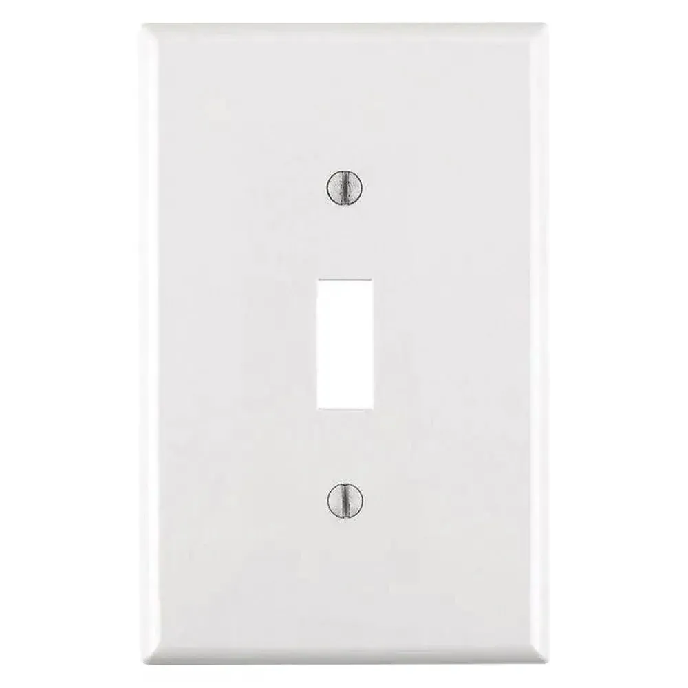 Leviton White 1 Gang Nylon Toggle Wall Plate 10 Pack