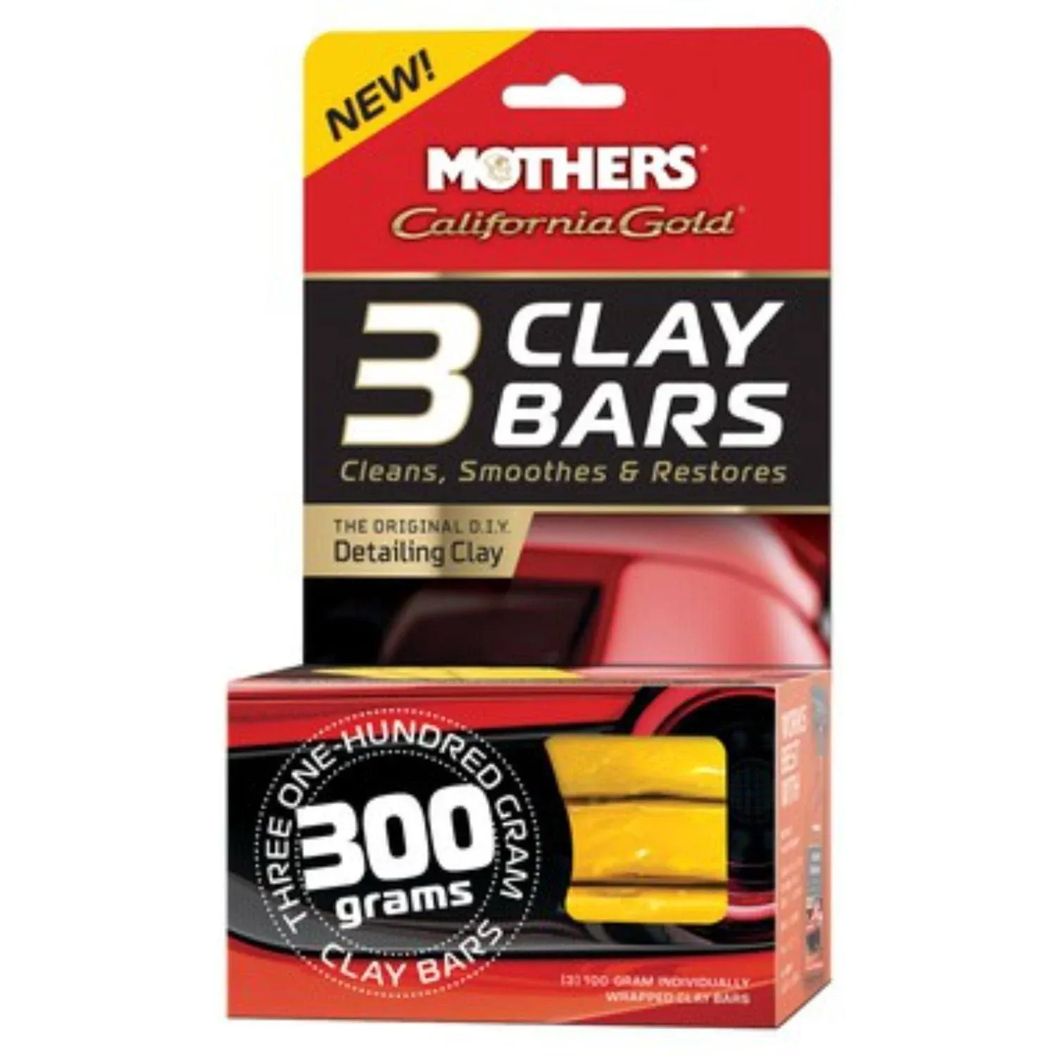 Mothers California Gold 3 Clay Bars/300 Grams CAR/Automotive Body