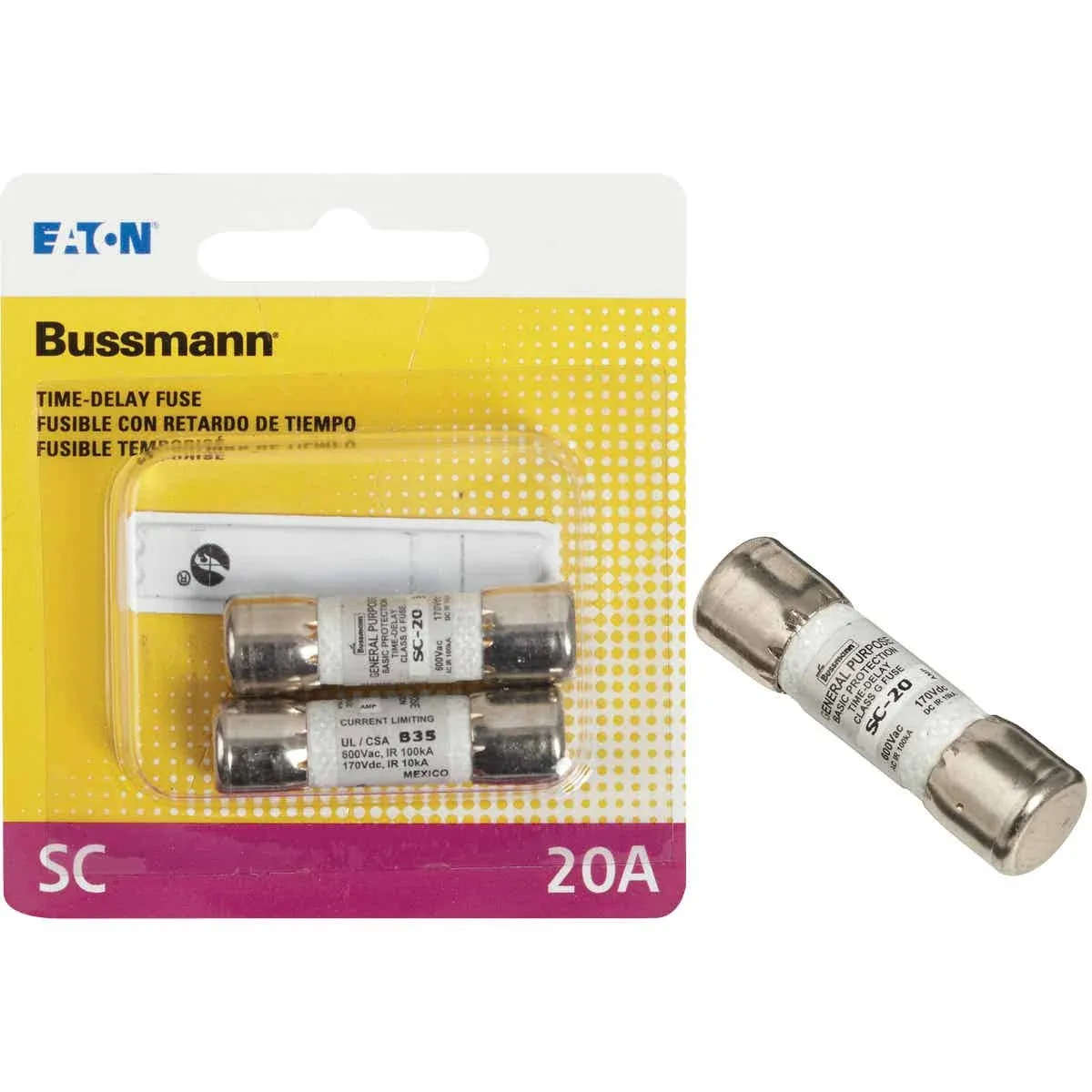 Bussmann 20A Time-Delay SC Fuse BP/SC-20