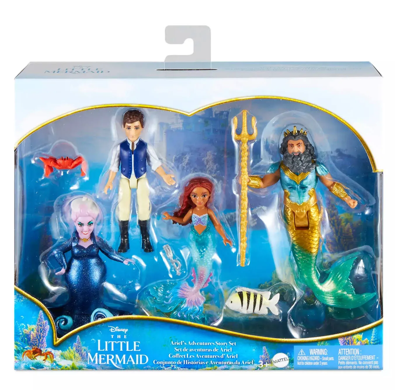 Disney The Little Mermaid Ariel’s Adventures Story Set Small Dolls &amp; Accessories