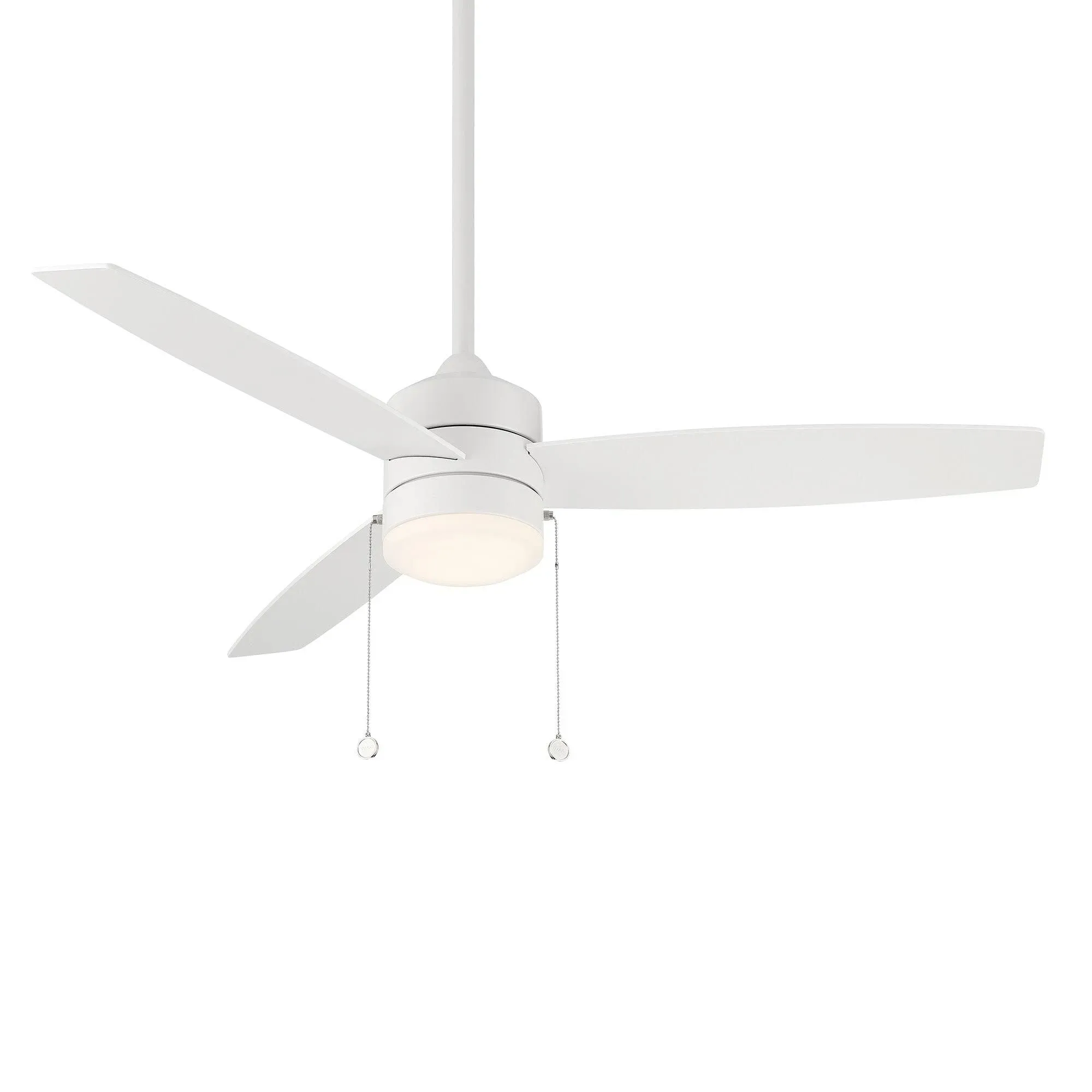 WAC Lighting Atlantis 52-in Matte White Integrated LED Indoor/Outdoor Ceiling Fan with Light (3-Blade)