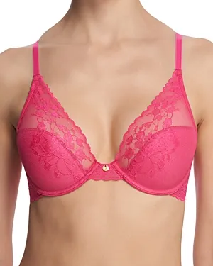 Shop Natori Cherry Blossom Convertible Contour Underwire Bra In Blue