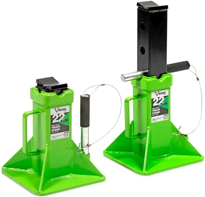 AFF Viking 22 Ton Safety Stand Set - Pin Style Jack Stands for Trucks, Trailers & Heavy Equipment - Super Duty - Pair