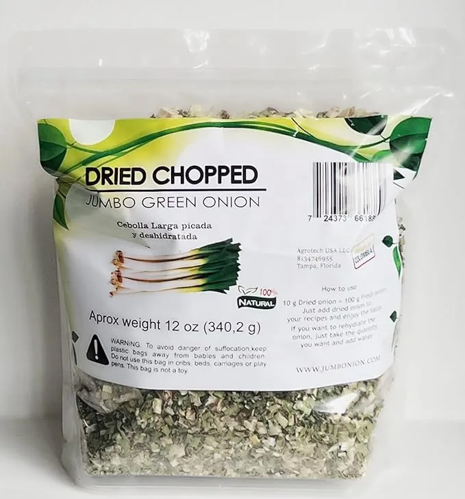 Dehydrated Dried Chopped Jumbo Green Onion. 100% natural JUMBO DRY ONION !