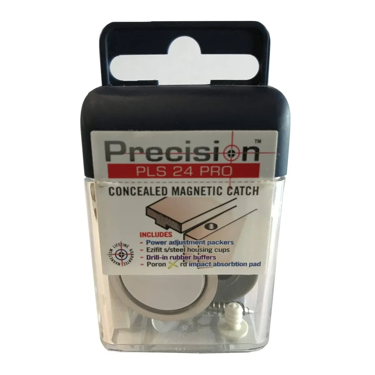 Precision Lock PLS24PRO-BLK Magnetic Catch with Adjustable Strength Black