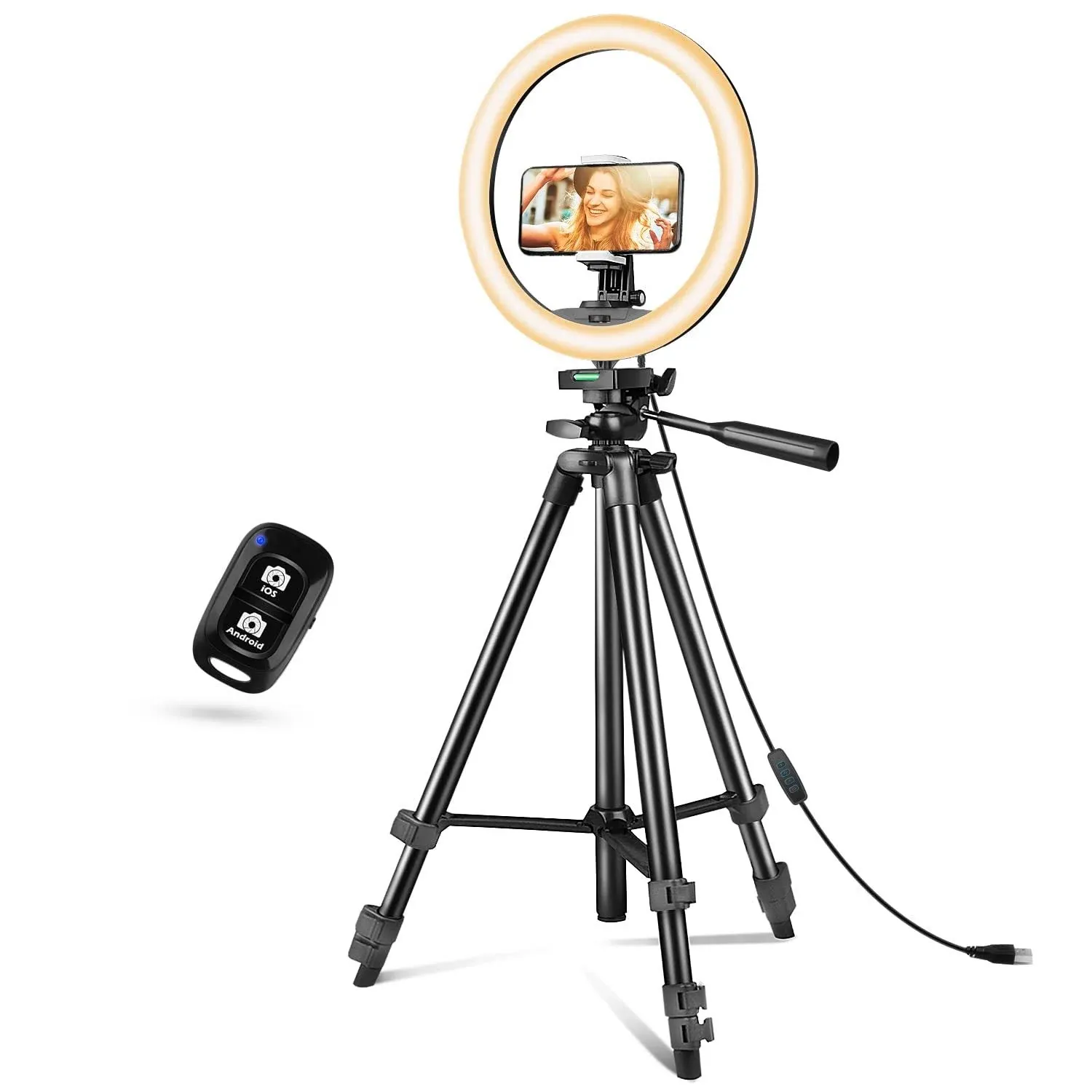 12&#039;&#039; Ring Light with Tripod Stand, LED Selfie Ring Light with Stand