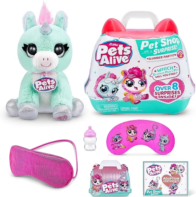 Pets Alive Pet Shop Surprise Unicorn Toys by ZURU - Interactive with Electronic 'Speak & Repeat' Animal Playset Unicorn Gifts for Girls and Kids (Series 2)