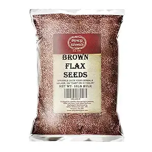 Spicy World Brown Flaxseed 10 Pound Box