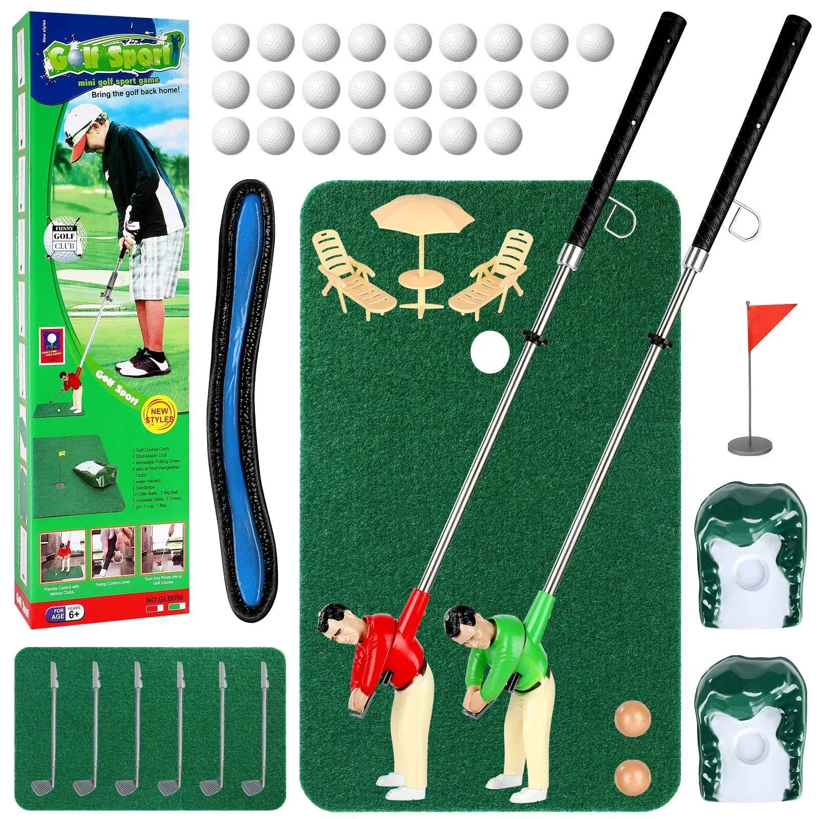 Wassteel Mini Golf Games is Funny Golf Gifts, Unique Mini Golfer On A Stick f...