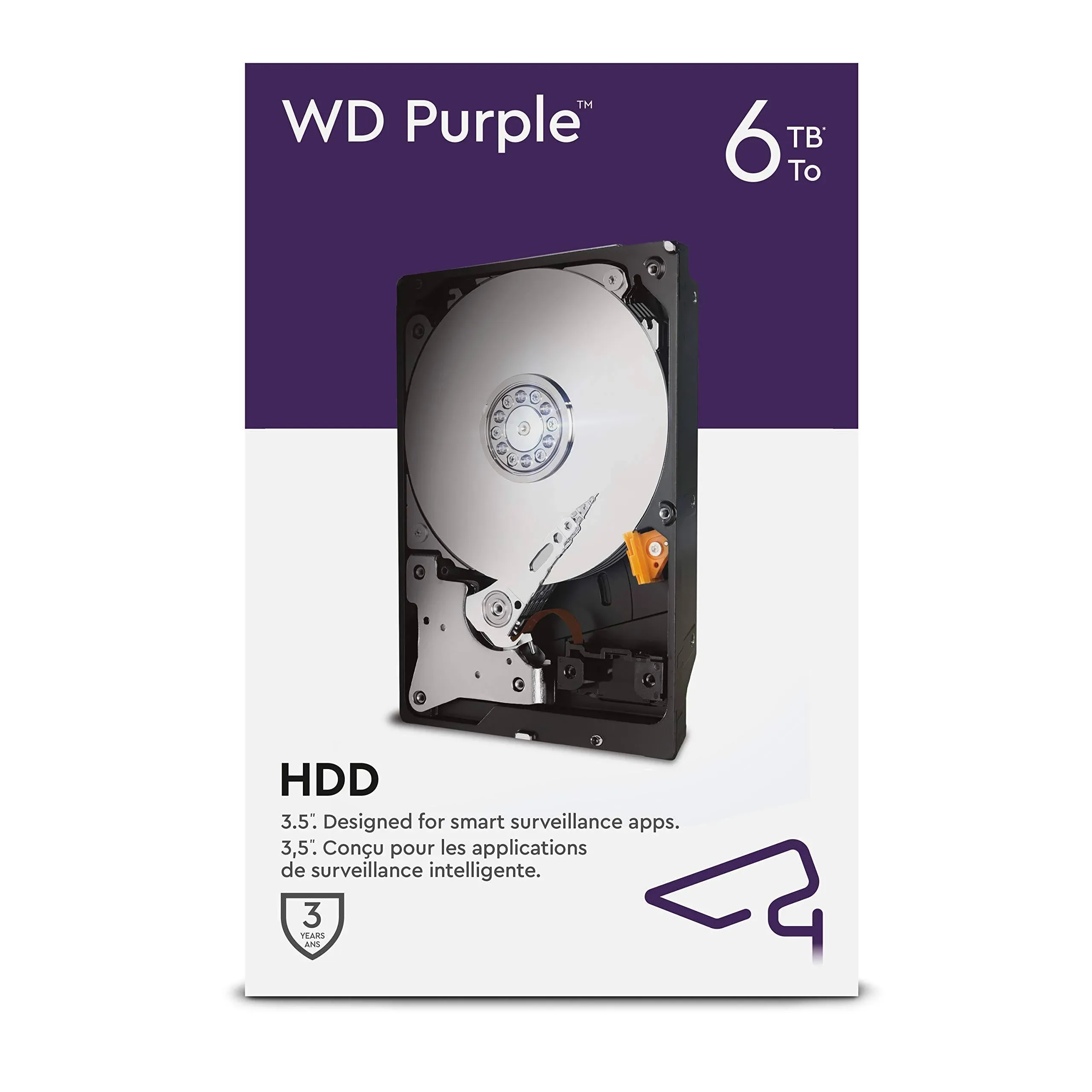 WD Purple 6TB SATA III 3.5" Internal Surveillance Hdd, 5400 RPM