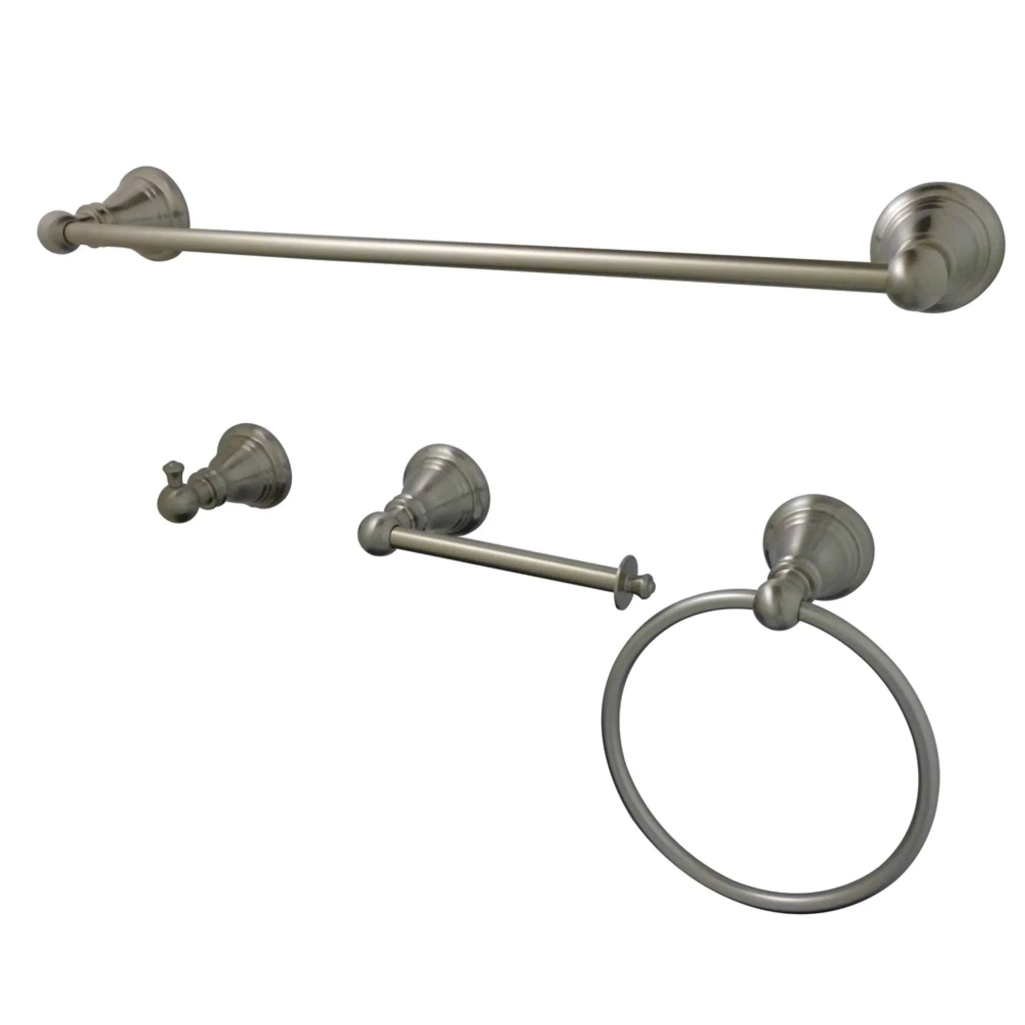 Kingston Brass BAHK192478SN 4 Piece American Classic Towel Bar Bath Hardware Set ...