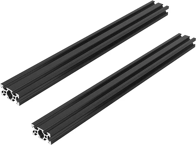 2PCS 400mm 2040 V European Standard Anodized Black Aluminum Profile Extrusion Linear Rail for 3D Printer and CNC Machine