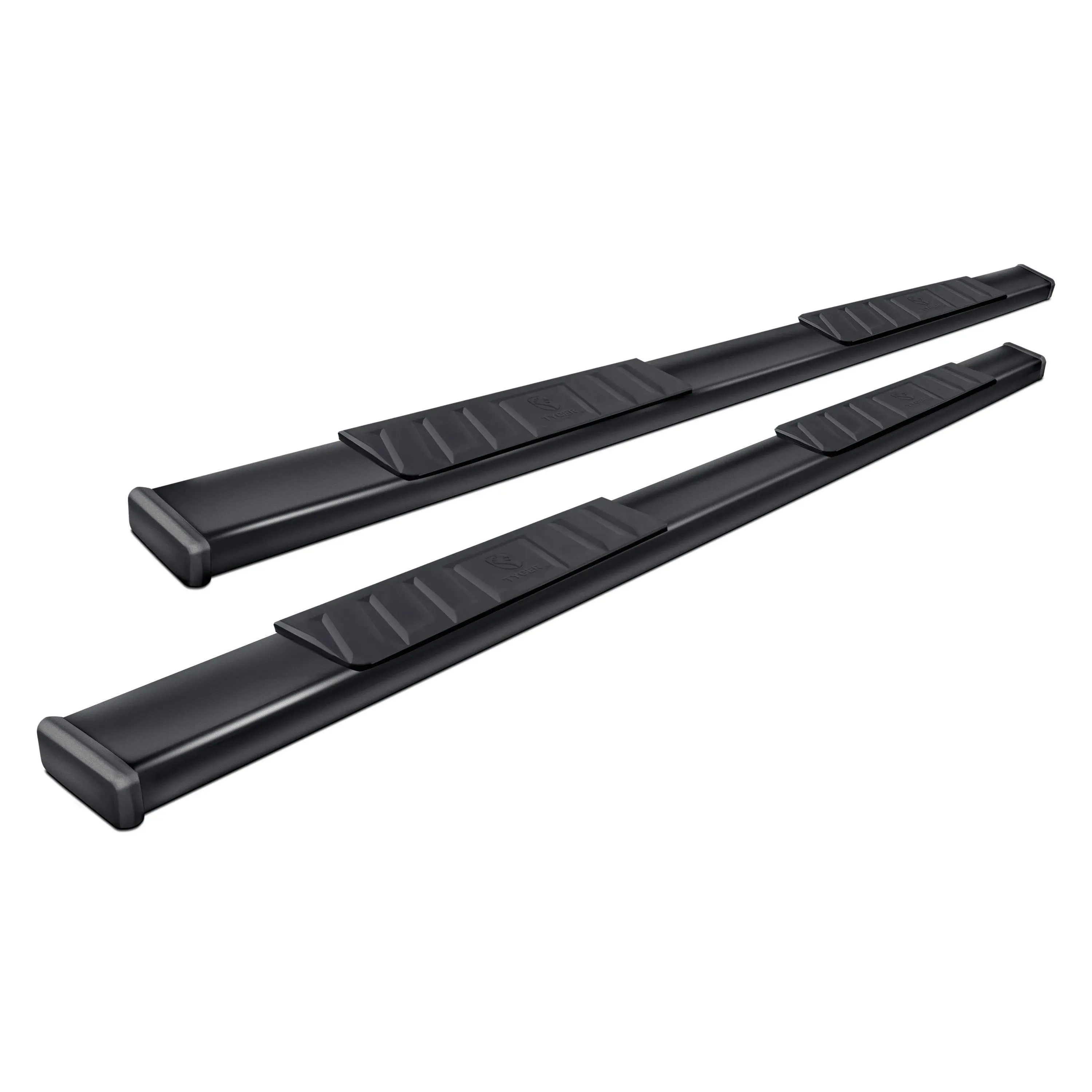 Tyger Auto 4" Riser Running Boards Compatible with 2002-2008 Dodge Ram 1500; 2003-2009 2500 / 3500 | Quad Cab | TG-RS2D40058 | Side Step Rails Nerf Bars, Black