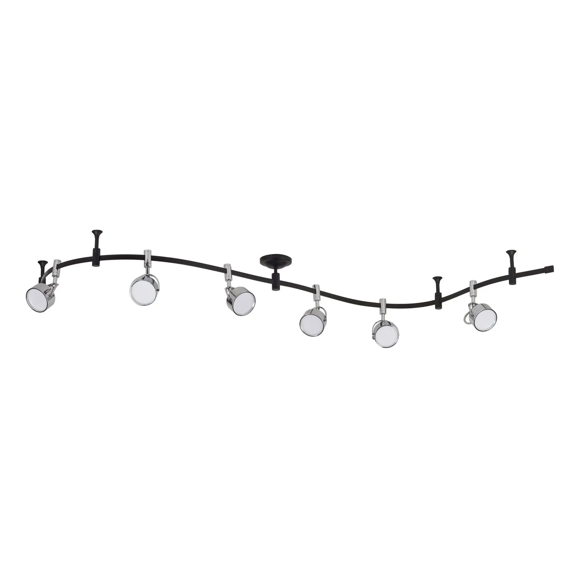 Catalina Lighting 96.5&#034; Modern Track Ceiling Light, 6-Light, Chrome