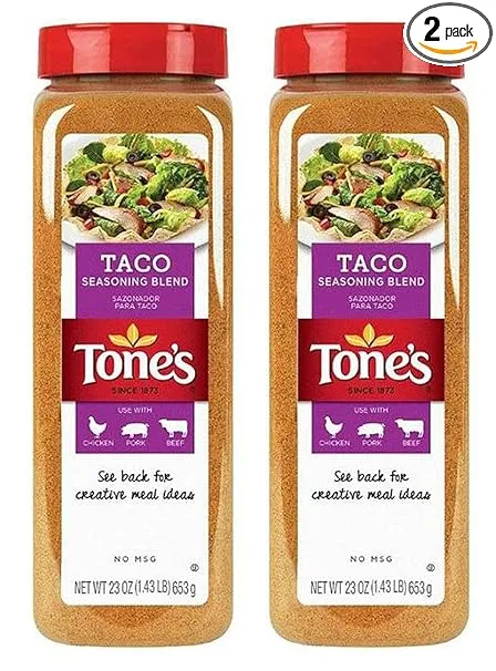 Tone&#039;s Taco Seasoning (23 oz.). 2 pk.