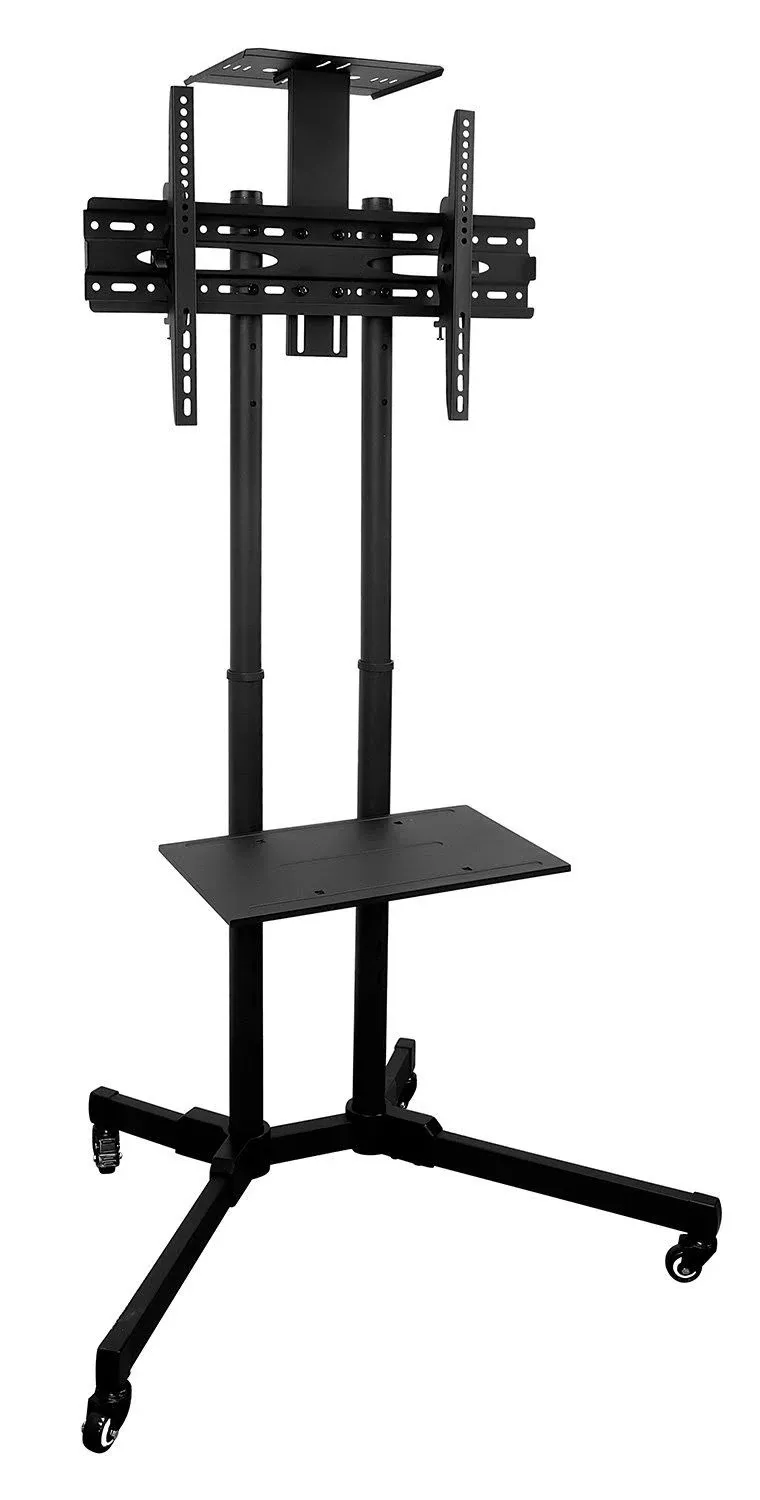 Mount-It! Height Adjustable Mobile TV Cart & Shelf