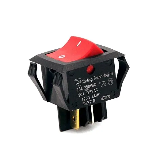 Carling On Off Illuminated Rocker Switch 20A 125V 15A 250V DPST