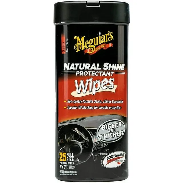 Meguiar's Natural Shine Wipes Auto Surface Protector 25 pk2