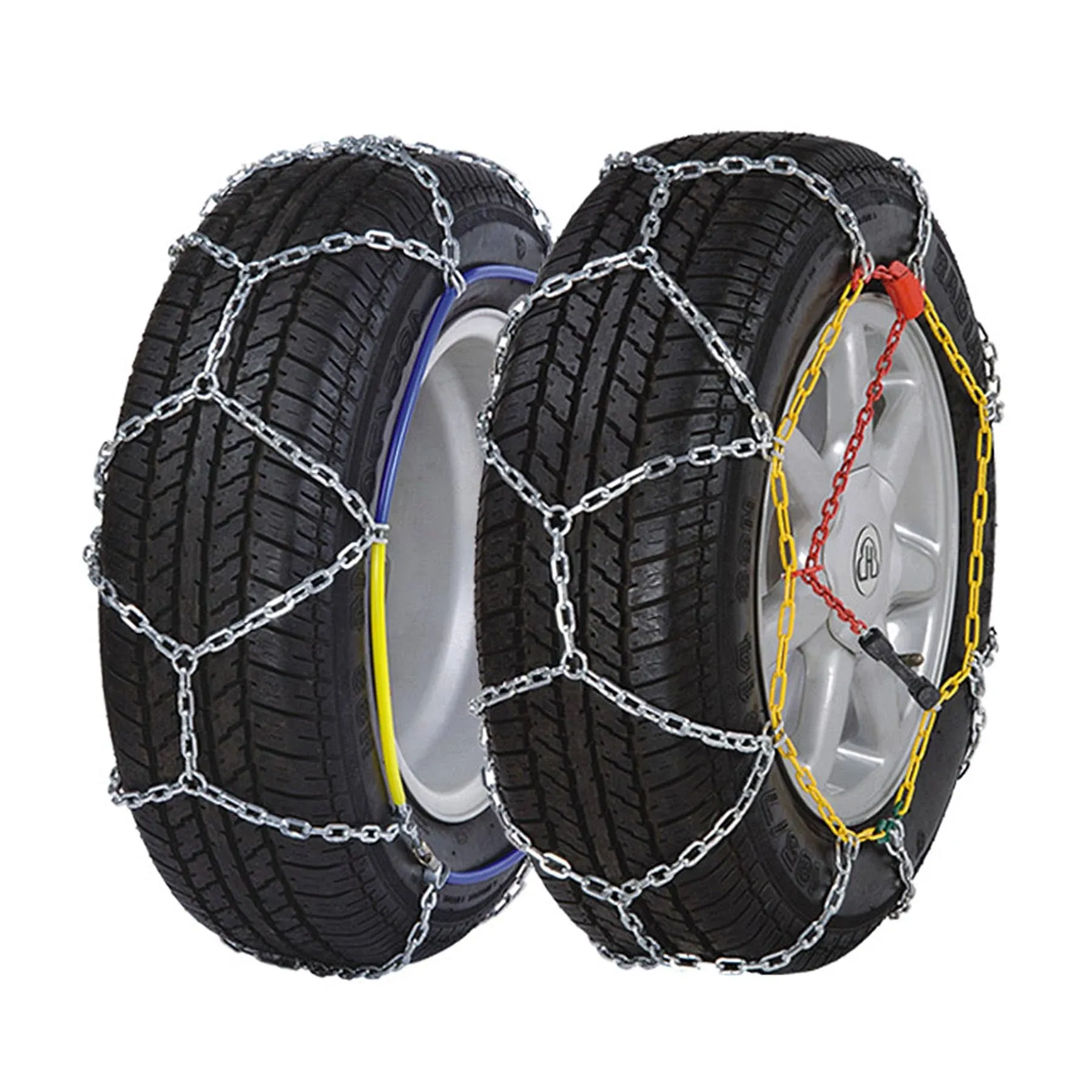 Snow Chains Security Chains Alloy Wear Resistant Universal Emergency Tire Traction Chain for Cars,SUVs,Minivans-Set of 2 (KN120)