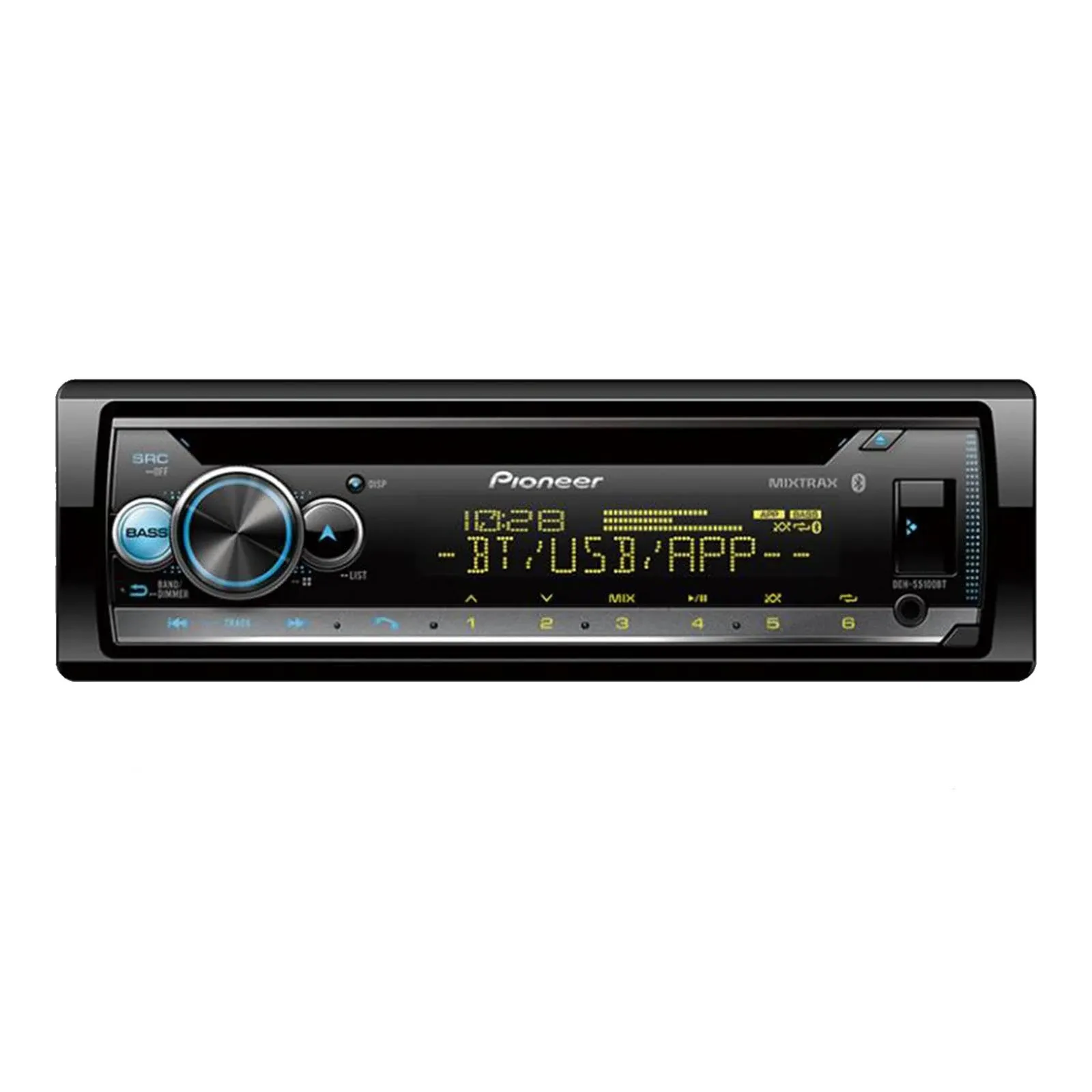 Pioneer DEH-S5100BT Bluetooth CD iPhone Android Pandora AM FM XM USB Aux 6-Ch 4v