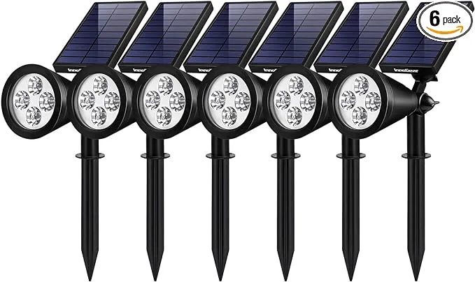 Innogear Upgraded Solar Lights 2-in-1 Waterproof Outdoor Landscape Lighting Spot