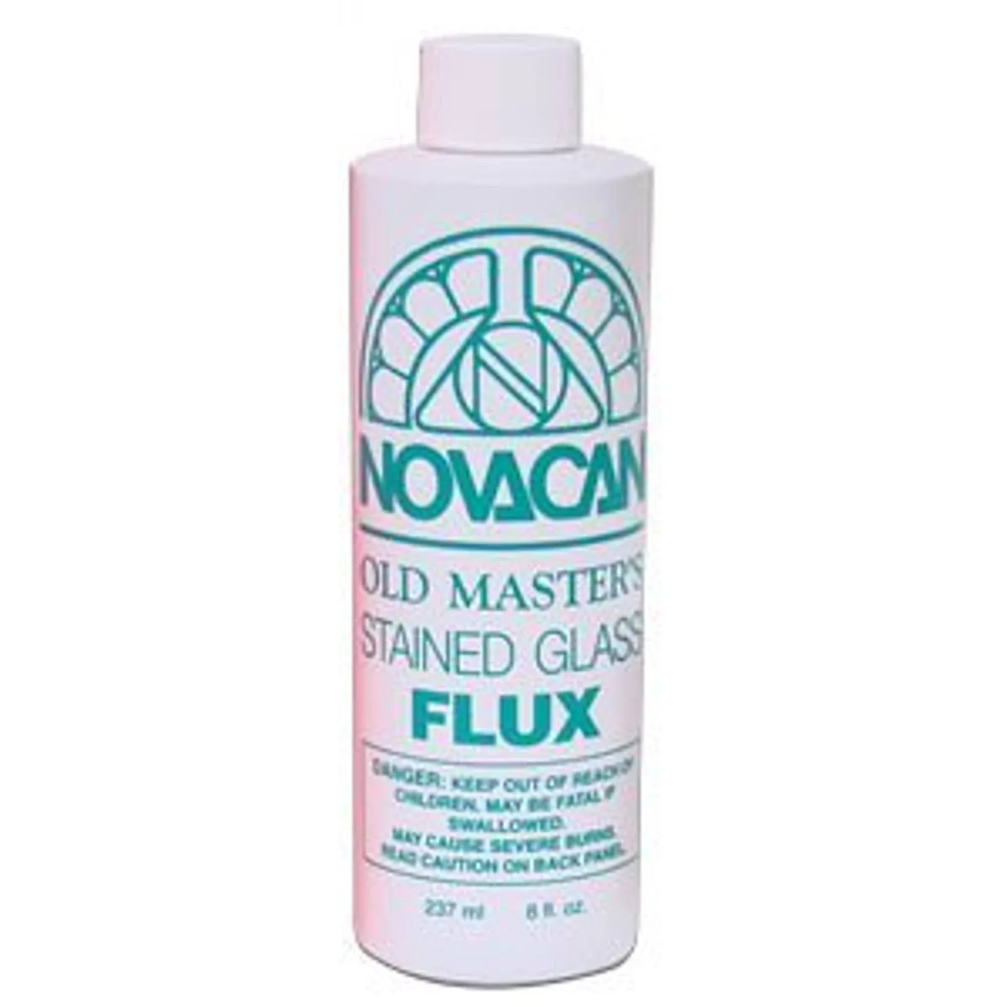 Novacan Old Masters Stained Glass Flux for Lead, Copper Foil, & Zinc - 8oz. Bottle