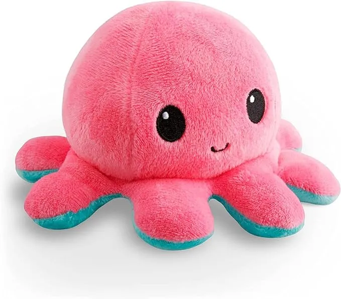 TeeTurtle Reversible Polka Dot and Scale Octopus Plush