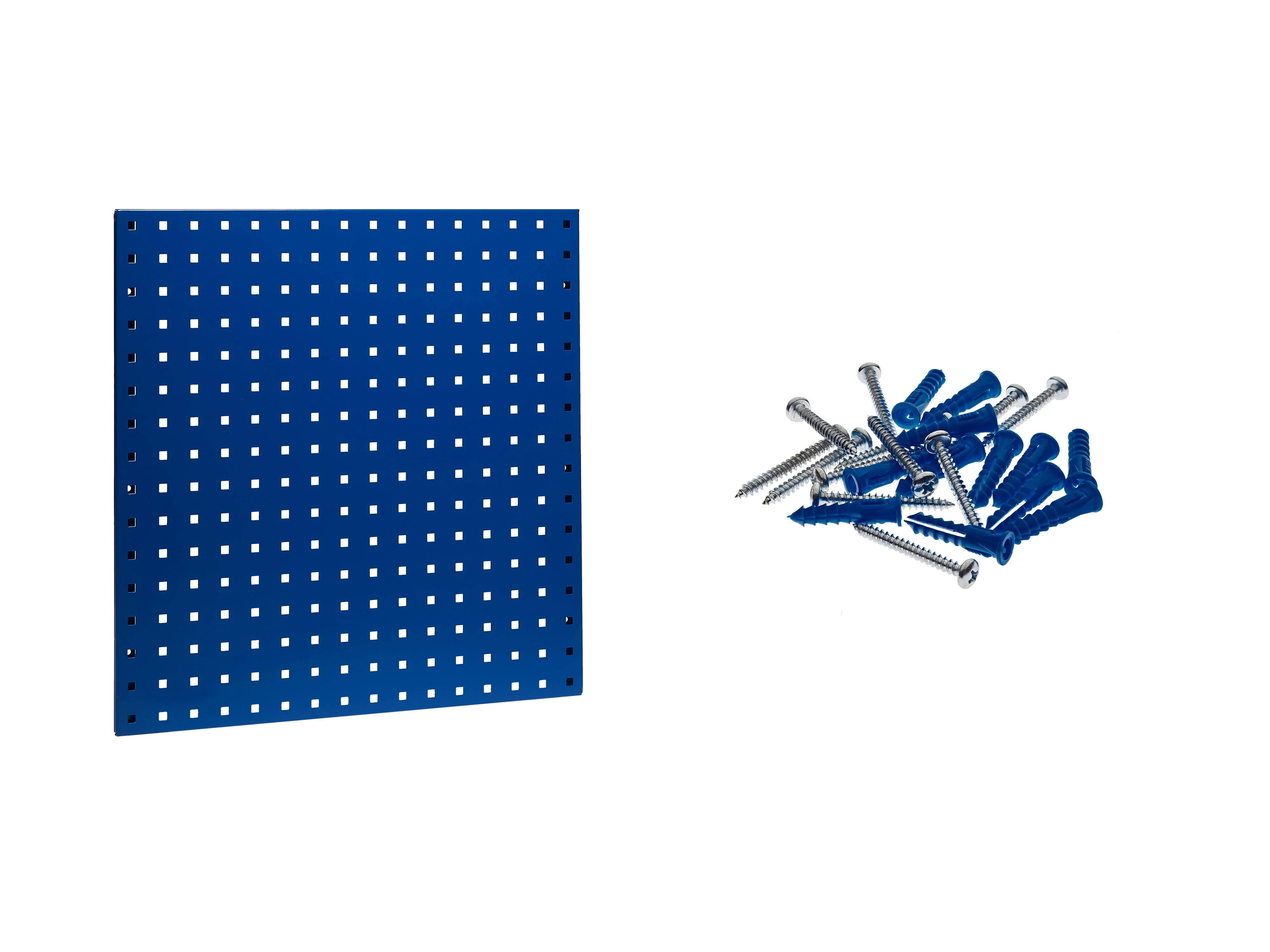 Triton Products LB1-B LocBoard Steel Square Hole Pegboards, 24-Inch x 24-Inch x 9/16-Inch, Blue