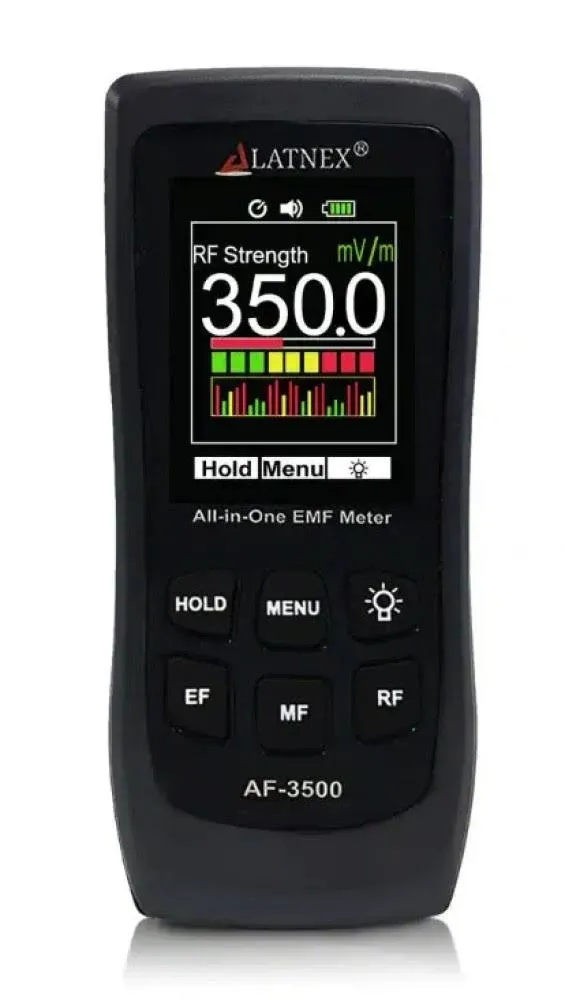 LATNEX AF-3500 EMF Meter RF Detector and Reader with Calibration Certificate ...