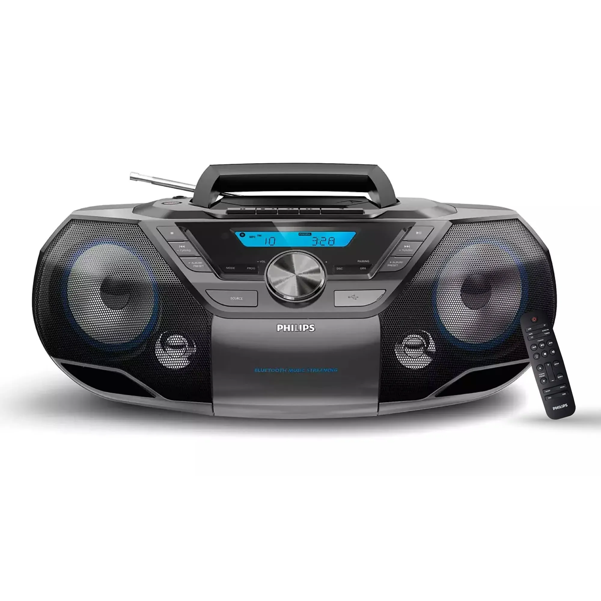 Philips Portable Cassette CD Player Boombox  Bluetooth. Radio/USB / MP3/ AUX  | eBay