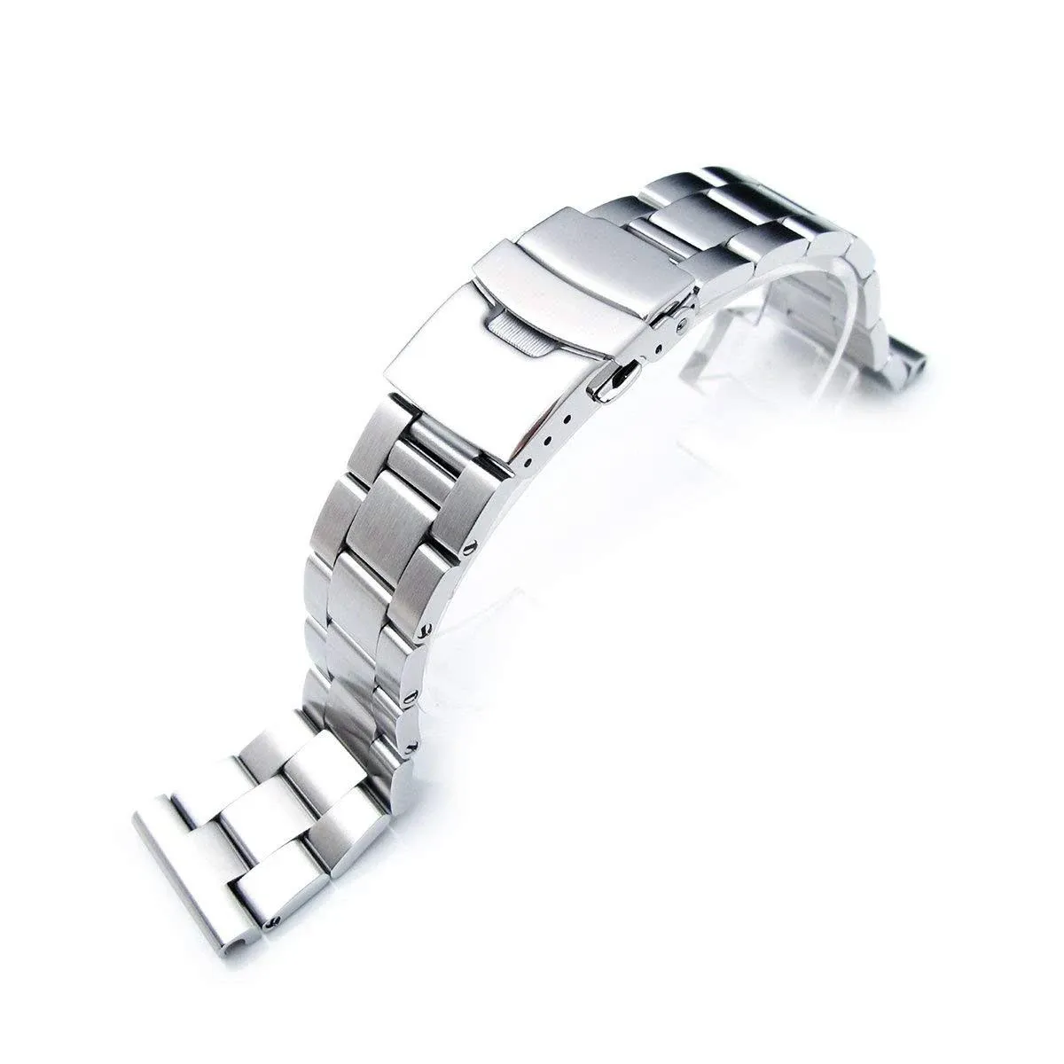 MiLTAT 22mm Stainless Steel Watch Band Super Boyer Straight End Bracelet Brushed