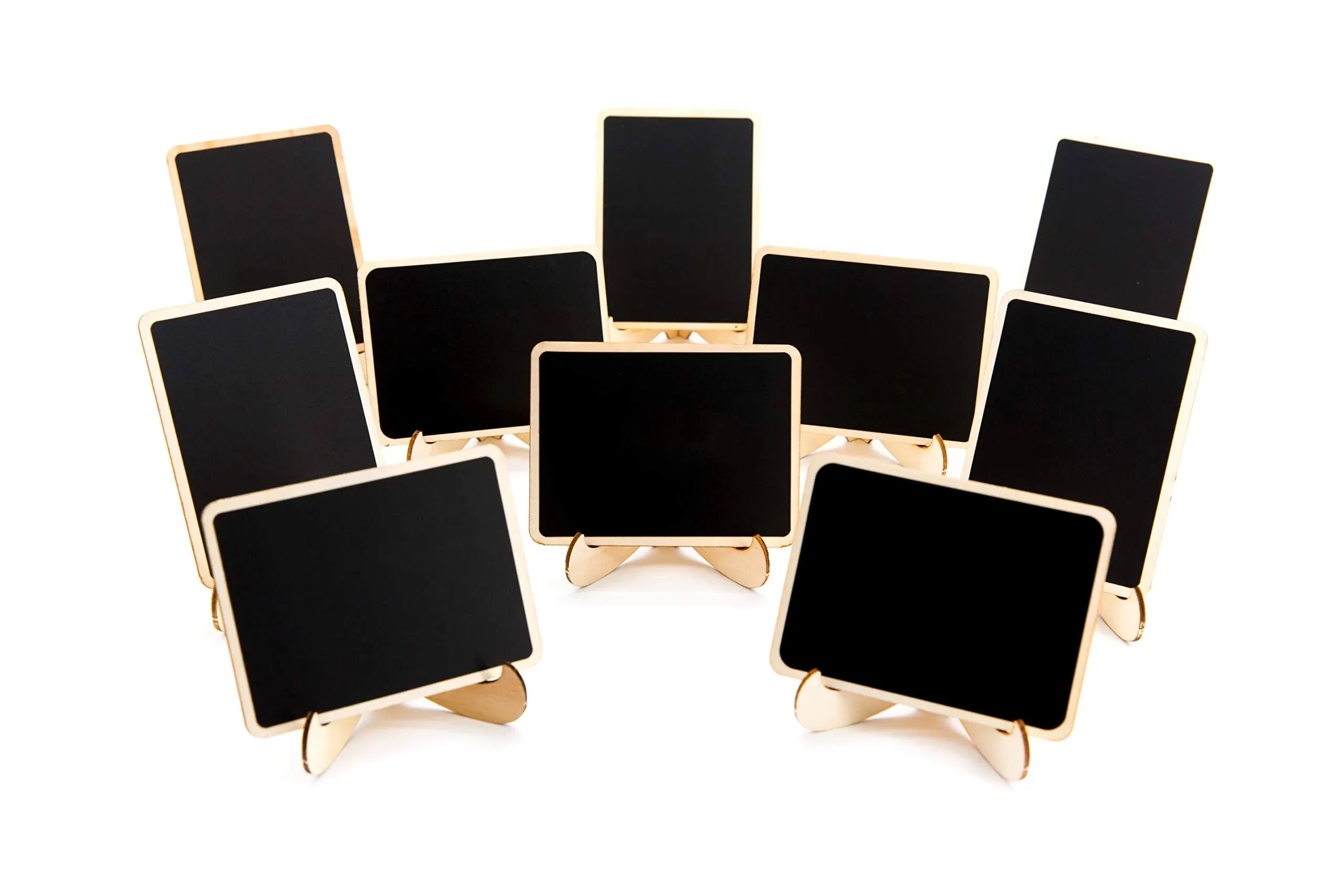 DSTELIN 10 Pack Mini Chalkboards Signs with Easel Stand Small Rectangle ...