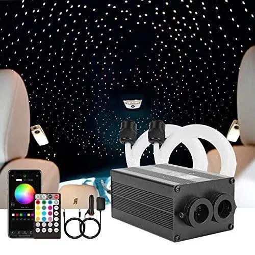 CHINLY Twinkle 450pcs 0.03in 9.8ft Starlight Headliner Fiber Optic Lights Kit ...