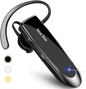 New bee Bluetooth Earpiece V5.0 Wireless Handsfree Headset 24 Hrs Driving Headset 60 Days Standby Time