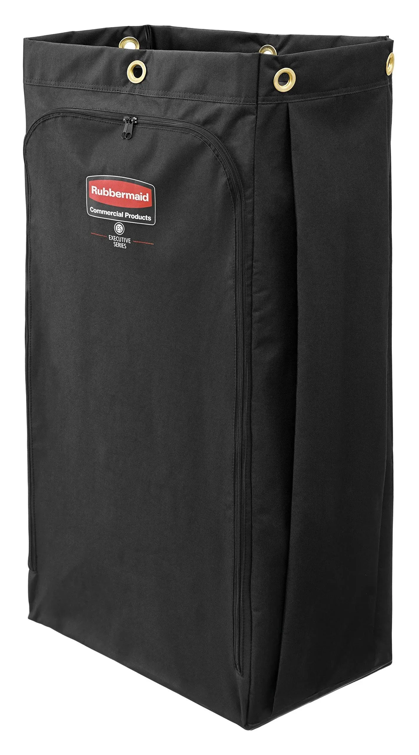 Rubbermaid Commercial Products Cleaning Cart Bag, 30-Gallon, Yellow, Collecting Refuse or Laundry Items, Janitorial and Housekeeping Carts, Zippered Front