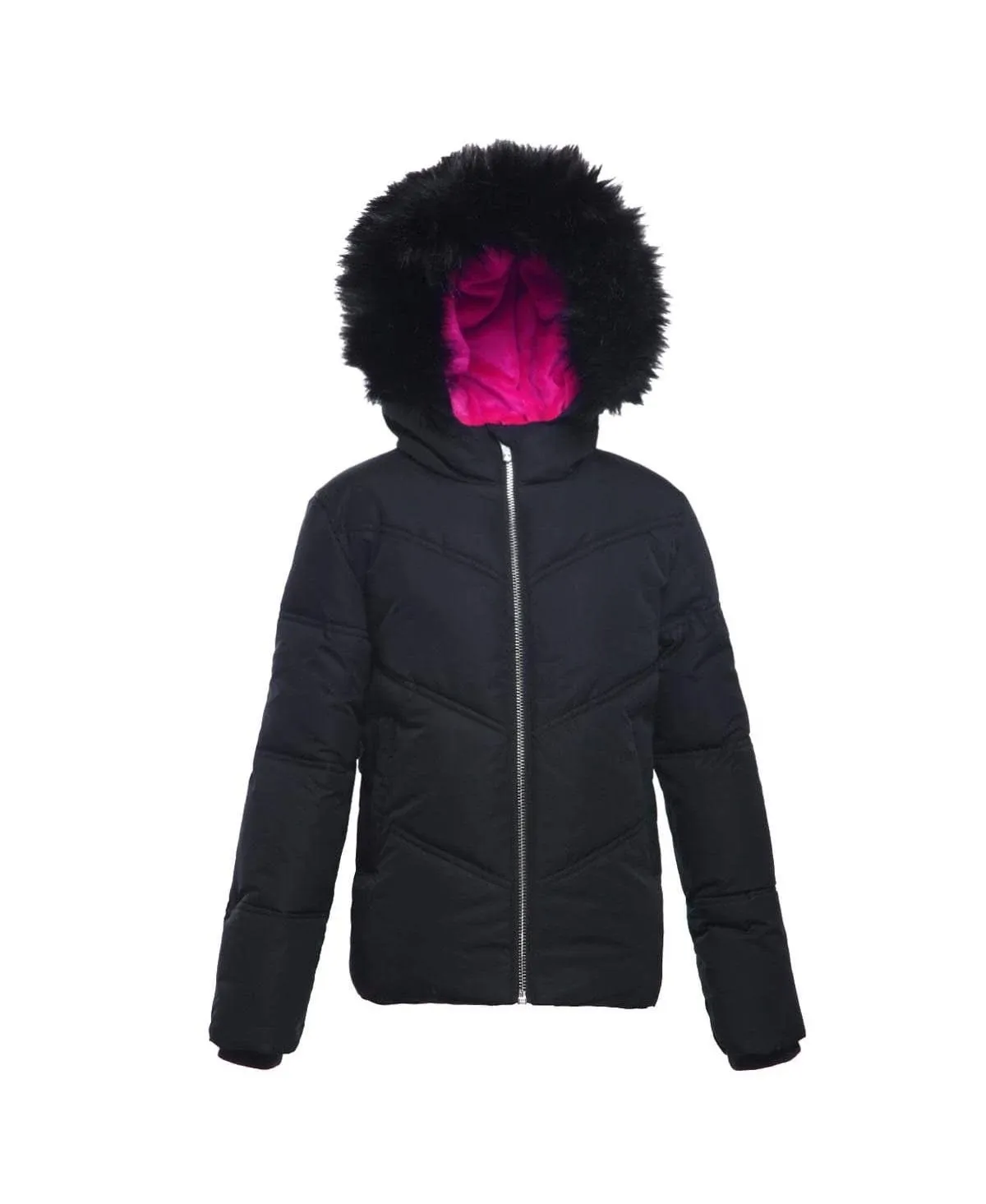 Rokka&Rolla Girls Heavyweight Puffer Jacket Bubble Coat - Very Black