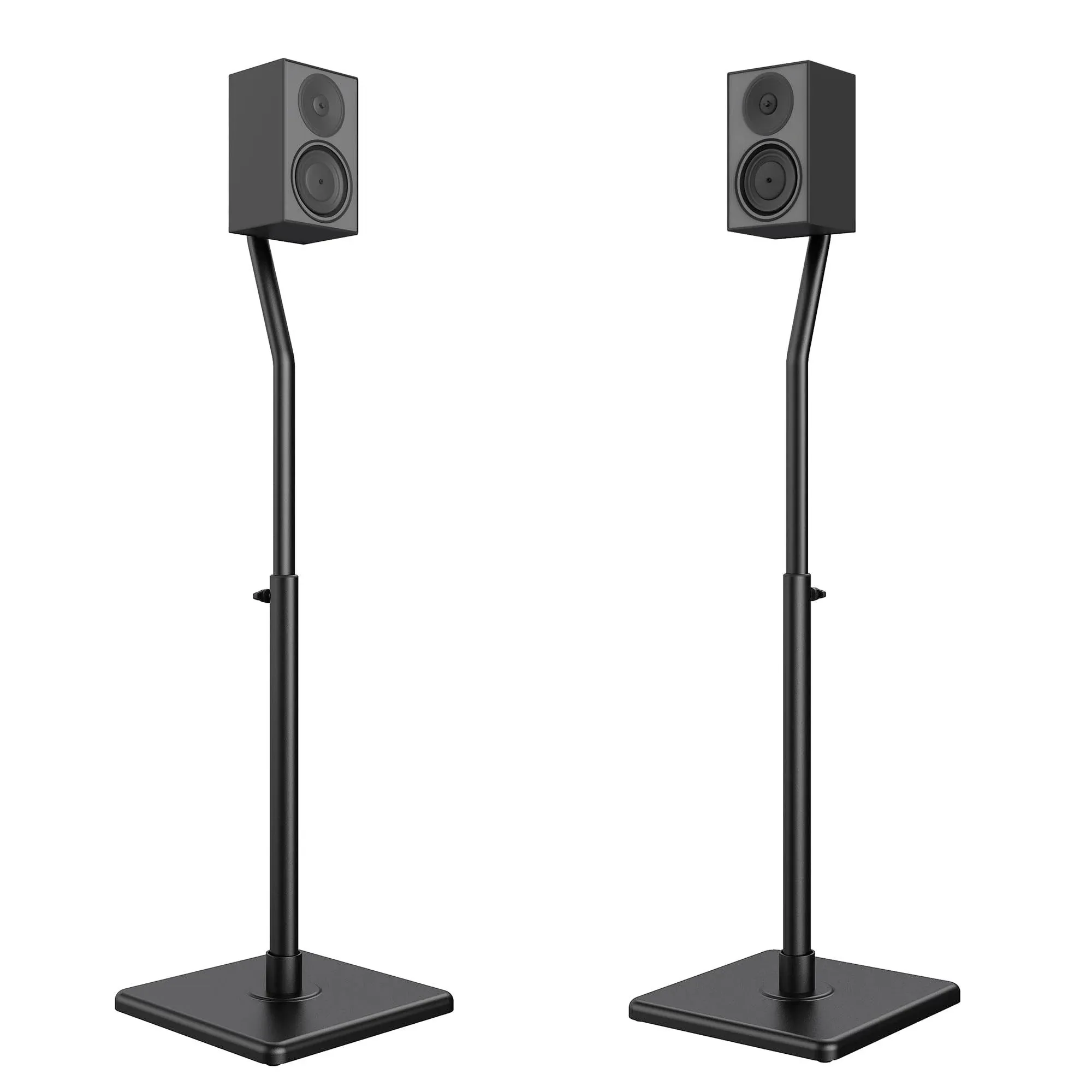 USX Mount Universal Speaker Stands, Height Adjustable Extend 31.2" to 40.3" for Satellite Speakers & Small Bookshelf Speakers Up to 11 lbs per Stand