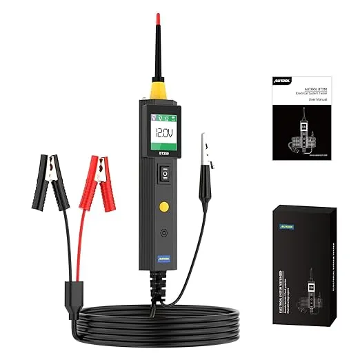 AUTOOL Automotive Circuit Tester Power Circuit Probe Tester Relay Tester Breaker Finder 6-30V AC DC Voltage Tester Car Diagnostic Tool for 12V 24V Vehicle, Component Activation/Continuity Testing