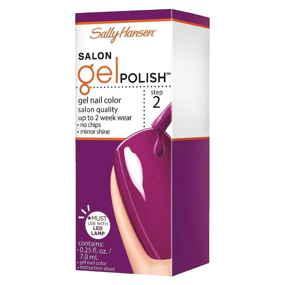 Sally Hansen Salon Gel Nail Polish, Polished Purple, 0.25 Fl Oz (Pack of 1)