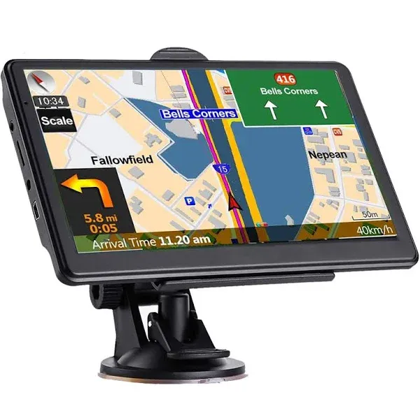 GPS Navigation for Car, Latest 2022 Map,7 inch Touch Screen Real 7inch, Black