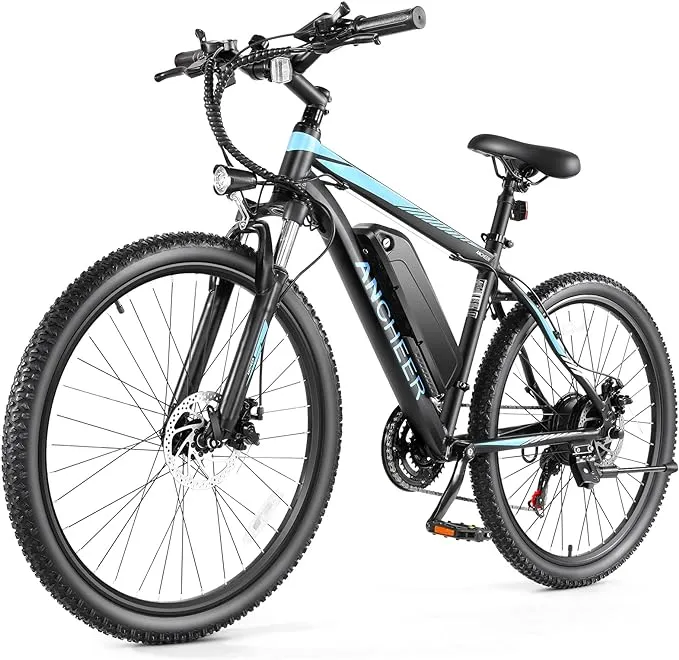 Ancheer Electric Bike for Adults, [Peak 750W MOTOR] Electric Mountain Bike, 26" Sunshine Commuter Ebike, 55 Miles 22MPH Electric Bicycle with 48V