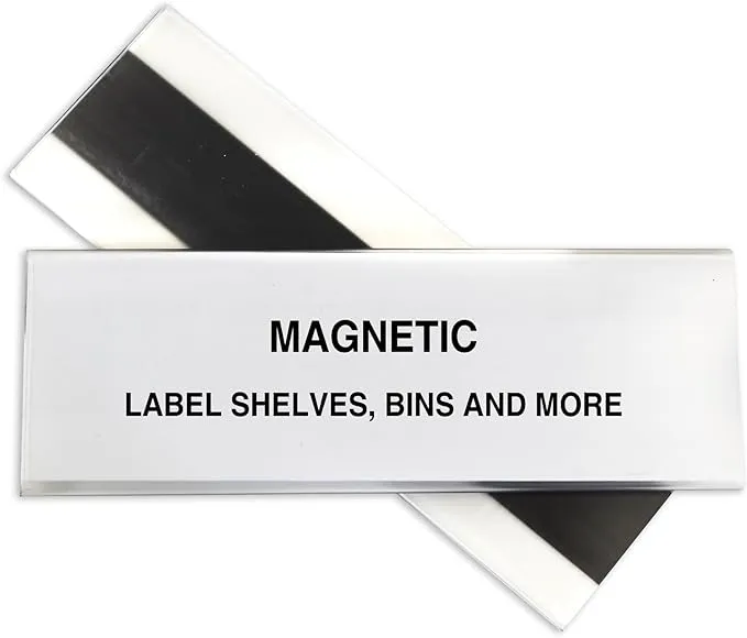 C-line Label Holder for Magnetic Shelf/Bin, 6 by 2-Inch, Clear