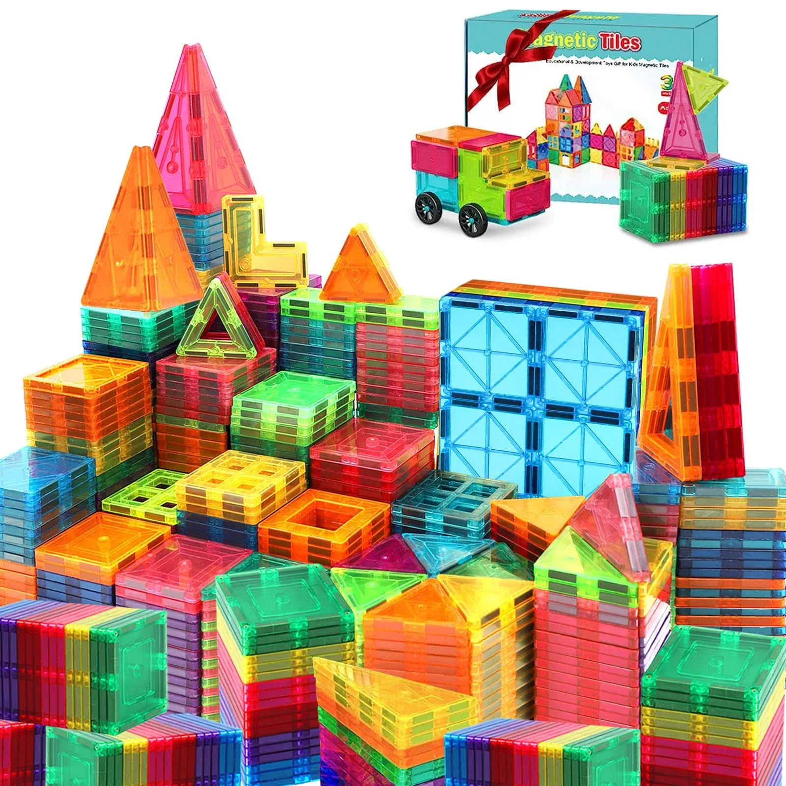 Landtaix Kids Magnet Tiles Toys New Upgrade 100Pcs Oversize 3D Magnetic Building Blocks Tiles Set,Inspirational Educational Toys for 3 4 5 6 Year Old Boys Gilrs Gifts