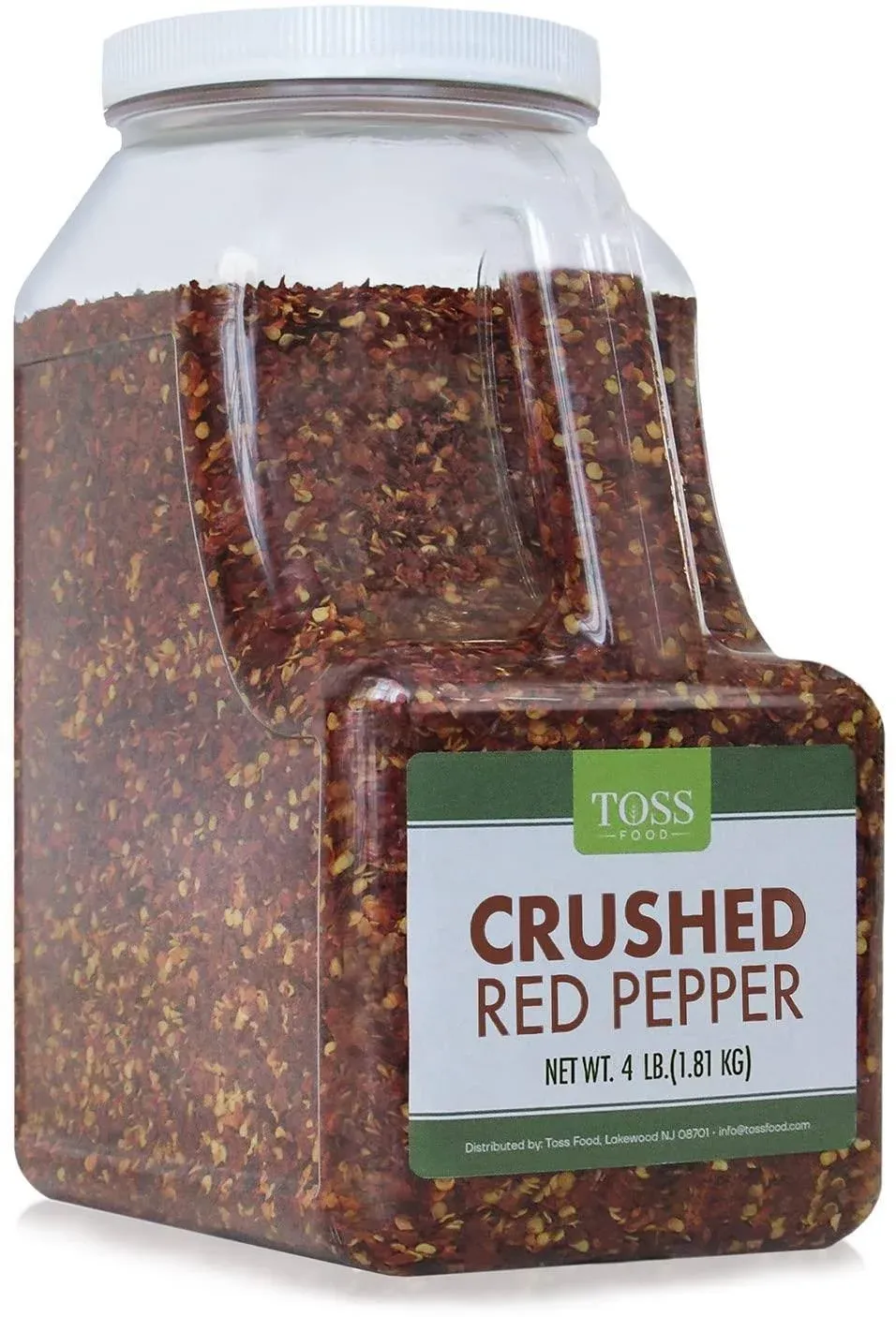 Toss Red Chili Pepper Flakes – 4 Pound Bulk Container– Crushed Red Chilli Pepper