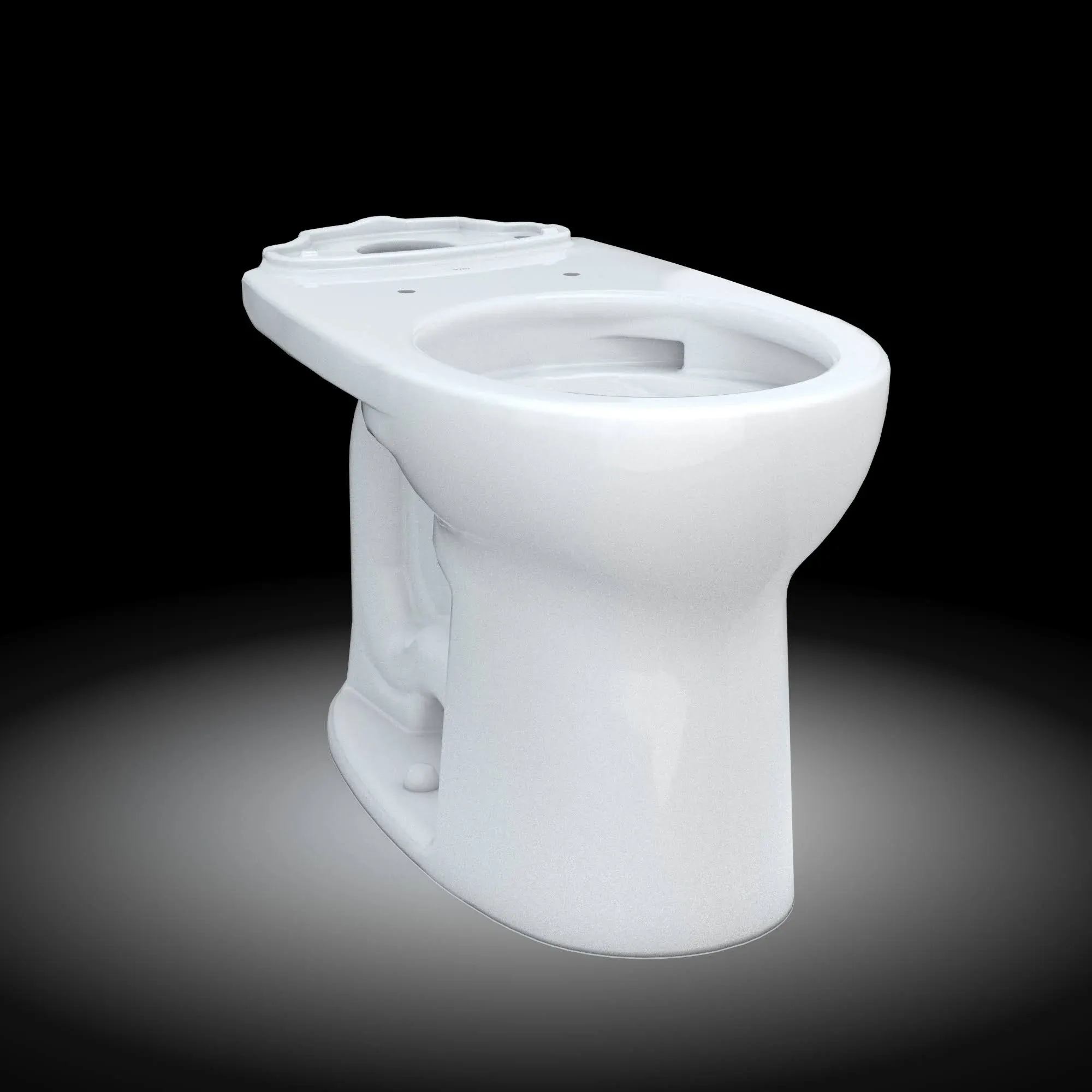 TOTO Drake Round TORNADO FLUSH Toilet Bowl with CEFIONTECT, Cotton White - C775CEFG#01